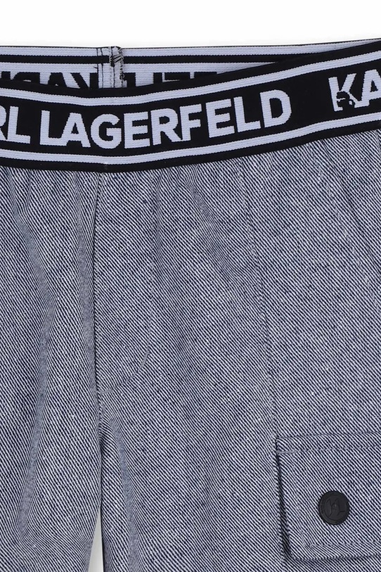 Chlapec Detské bavlnené šortky Karl Lagerfeld Z31087.102.108 modrá