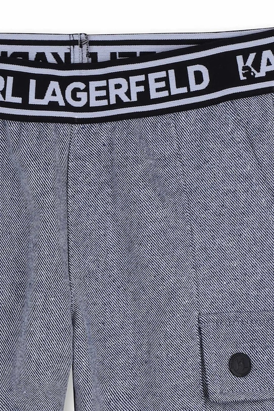 Dječaci Dječje pamučne kratke hlače Karl Lagerfeld Z31087.102.108 plava