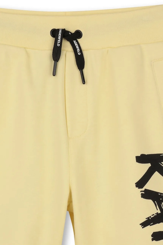 Chłopiec Karl Lagerfeld szorty dresowe dziecięce z bawełną Z31082.86.108 żółty