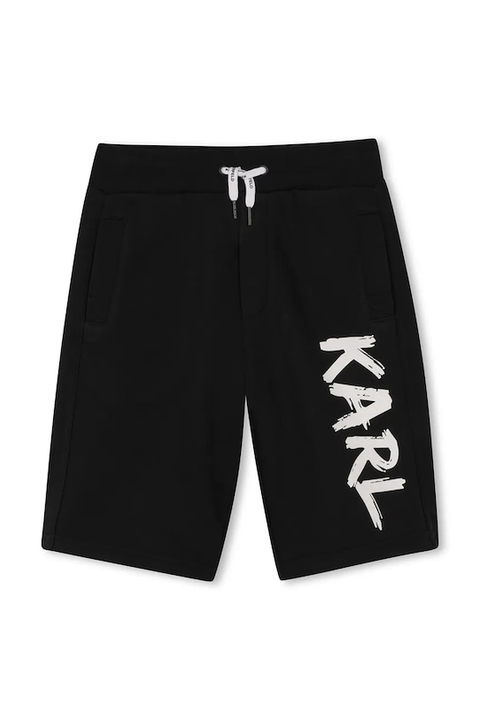 Karl Lagerfeld szorty dresowe dziecięce z bawełną Z31082.86.108 czarny SS26