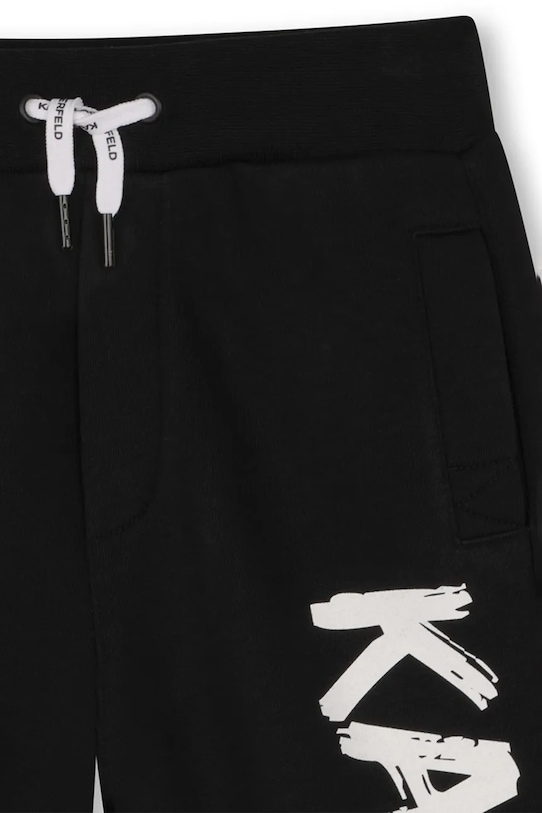 Karl Lagerfeld szorty dresowe dziecięce z bawełną czarny Z31082.86.108