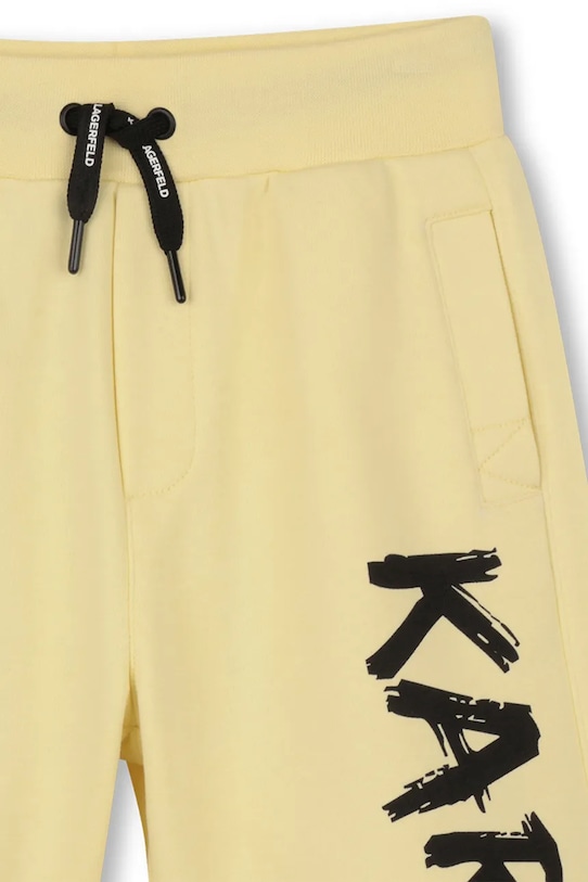Chłopiec Karl Lagerfeld szorty dresowe dziecięce z bawełną Z31082.114.150 żółty