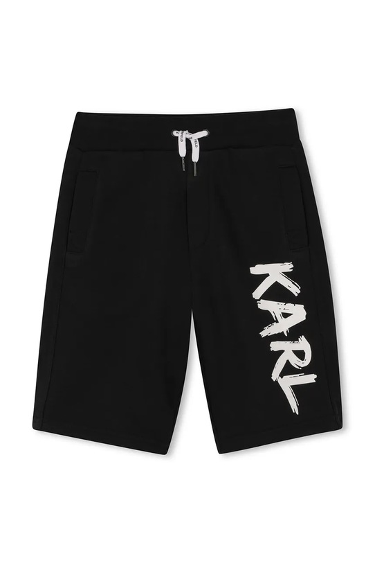 Karl Lagerfeld szorty dresowe dziecięce z bawełną Z31082.114.150 czarny SS26