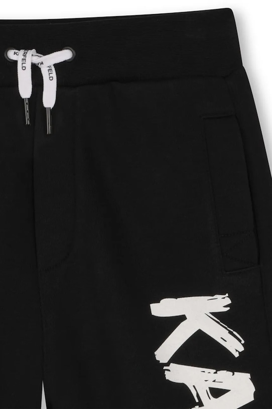 Karl Lagerfeld szorty dresowe dziecięce z bawełną czarny Z31082.114.150