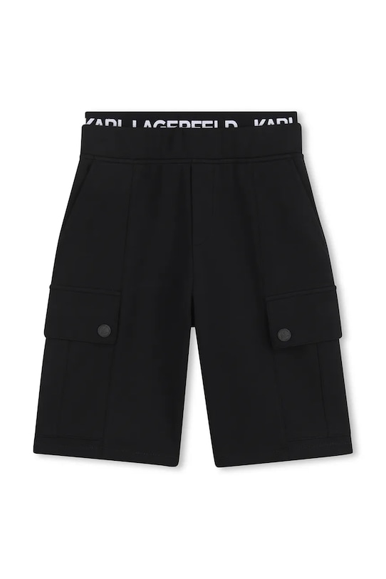Detské krátke nohavice Karl Lagerfeld Z31083.162.174 čierna SS26