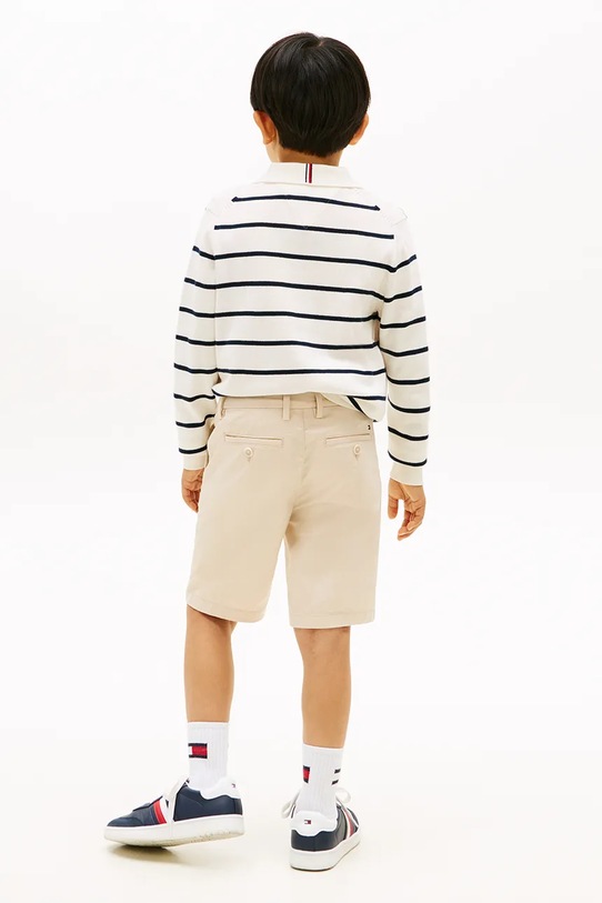 Tommy Hilfiger szorty chino dziecięce bawełniane beżowy KB0KB09641.104.122.PPY2