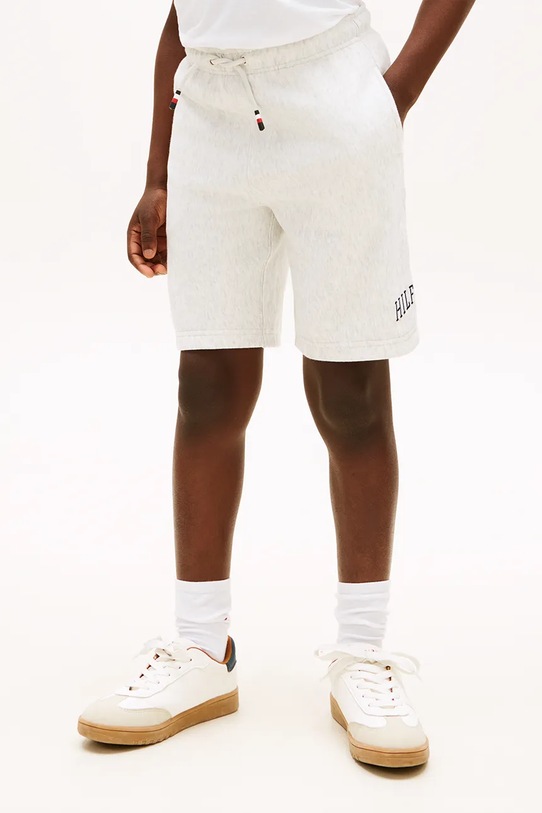 Tommy Hilfiger szorty dresowe dziecięce z bawełną szary KB0KB10244.128.176.PPY2