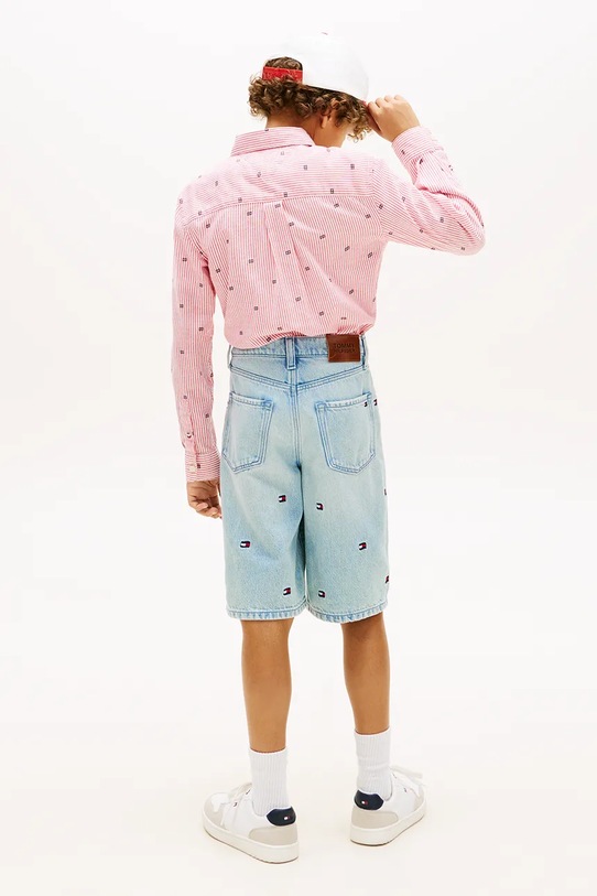 Tommy Hilfiger szorty dziecięce bawełniane niebieski KB0KB10304.128.176.PPY2