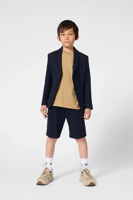 Παιδικό σορτς BOSS με ελαστάν σκούρο μπλε J52934.162.174