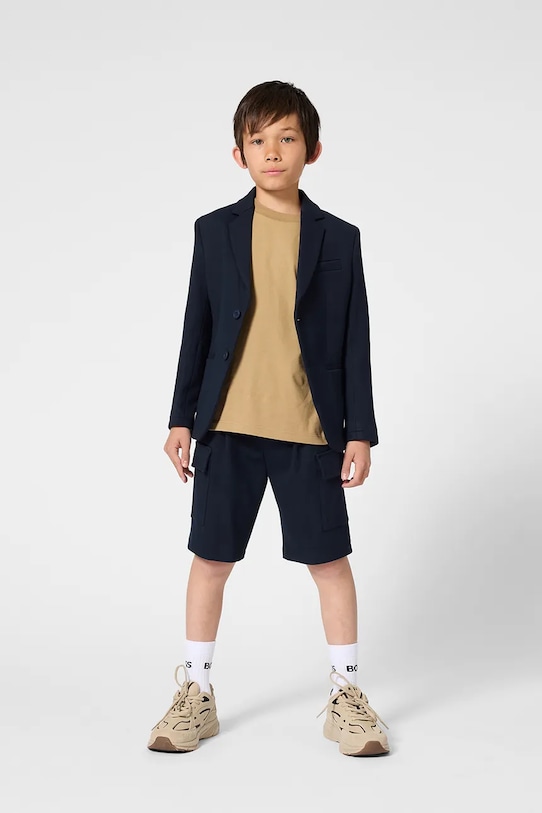 Παιδικό σορτς BOSS με ελαστάν σκούρο μπλε J52934.162.174