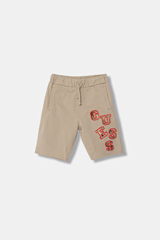 Guess szorty bawełniane dziecięce casual beżowy L6GD02.KA6R4.PPY2.M
