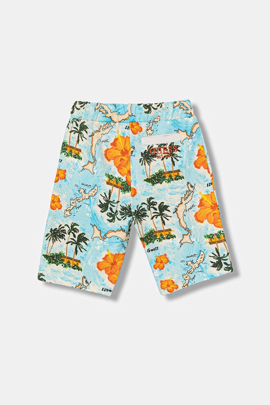 Guess szorty dresowe dziecięce bawełniane L6GD09.KA6R4.PPY2.M niebieski SS26