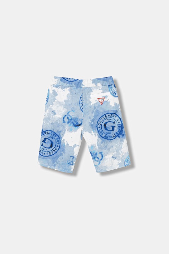 Guess szorty bawełniane dziecięce L6GD00.KA6R4.PPY2.M niebieski SS26
