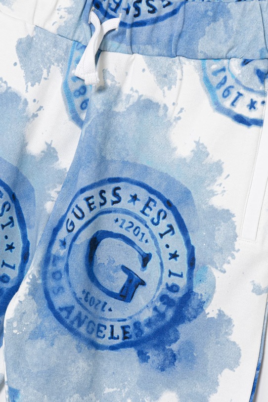 Chłopiec Guess szorty bawełniane dziecięce L6GD00.KA6R4.PPY2.M niebieski