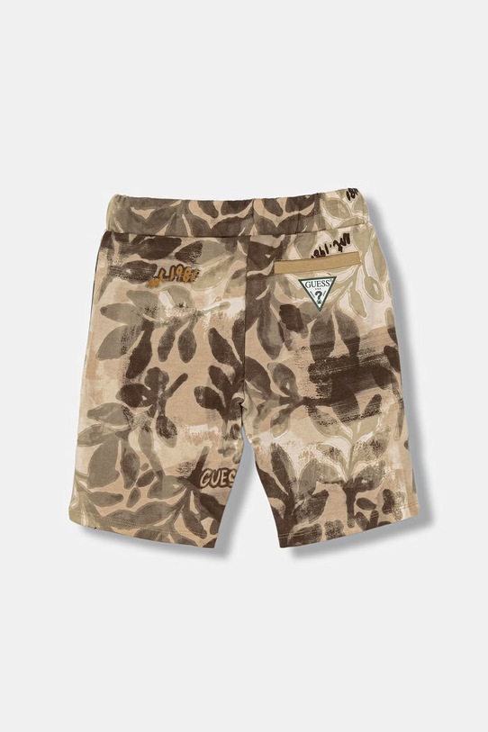 Guess szorty bawełniane dziecięce L6GD00.KA6R4.PPY2.M beżowy SS26