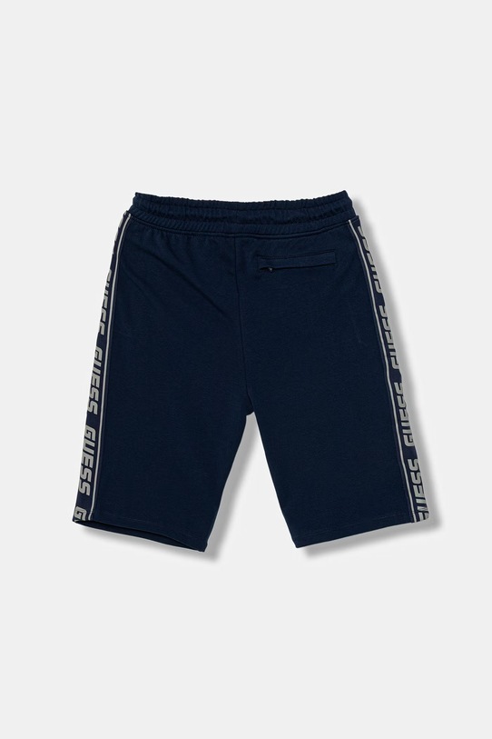 Guess szorty dresowe dziecięce bawełniane z elastanem L6GD17.K6ZS1.PPY2.M granatowy SS26