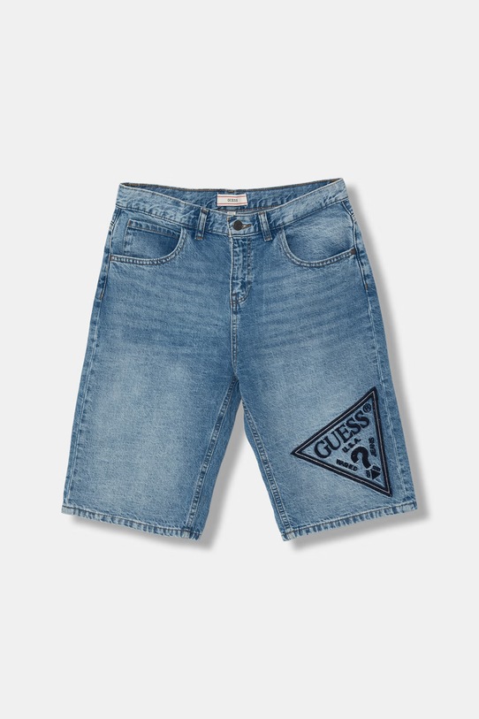 Guess šortky detské s ľanom modrá L6GD18.D41E0.PPY2.M