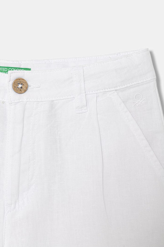 Αγορίστικα United Colors of Benetton σορτς Παιδικά με λινό 43WBC904I.G.Stagionale λευκό