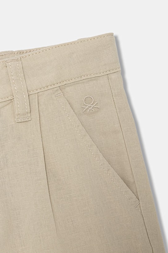 Băieți United Colors of Benetton pantaloni scurți pentru copii, din in 43WBC904I.G.Stagionale bej