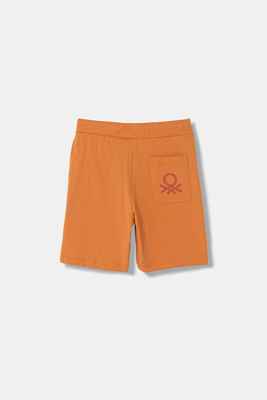 United Colors of Benetton pantaloni scurți de trening pentru copii, din bumbac 3BL0C903L.G.season.PPY2 portocaliu SS26