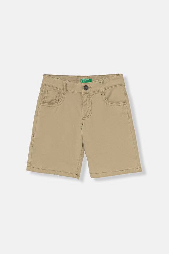 United Colors of Benetton pantaloni scuți cargo pentru copii din bumbac verde 47RGG901Y.P.season.PPY2