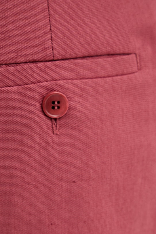 Kratke hlače z dodatkom lanu Weekend Max Mara ECUBA rdeča 2615141022600