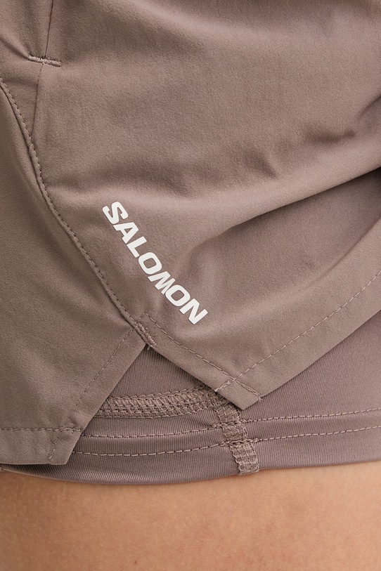 Salomon szorty treningowe SHKout brązowy LC2452400