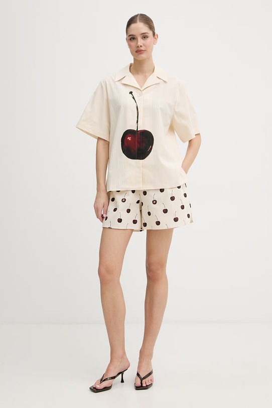 Stine Goya szorty damskie bawełniane SG.SS26.P071.2339 beżowy SS26