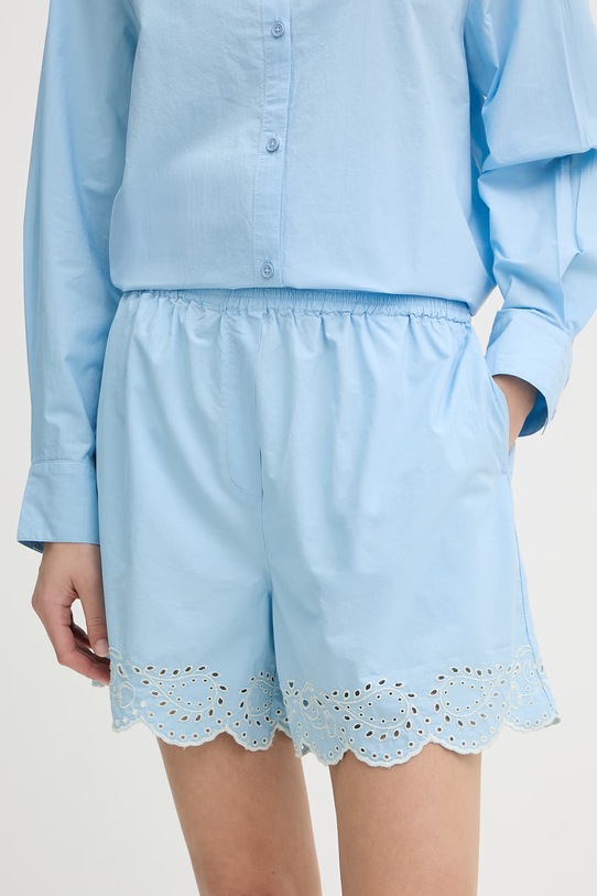Stine Goya szorty damskie bawełniane niebieski SG.SS26.P146.2499