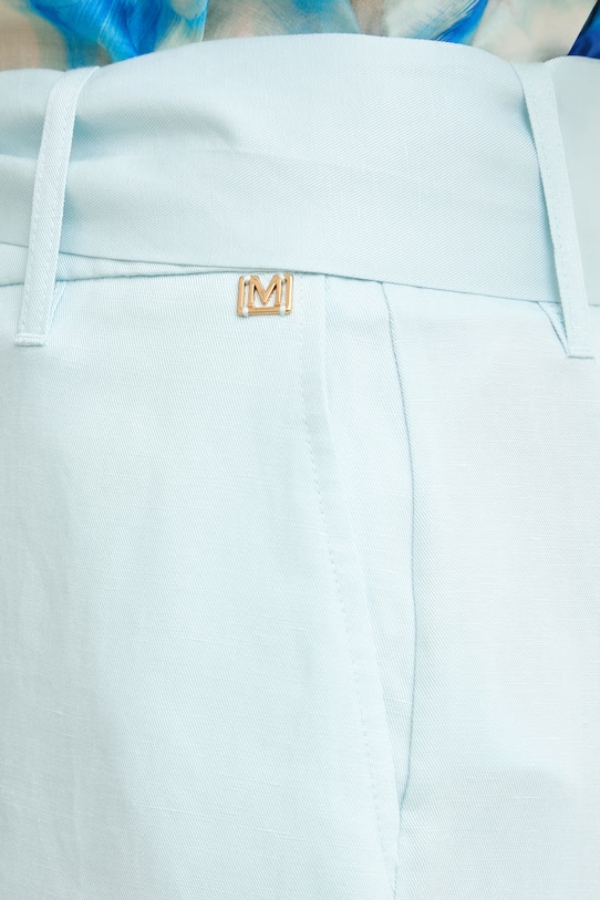 Marciano by Guess елегантен къс панталон дамски с добавен лен JANE тюркоазен G6GD21.W2367