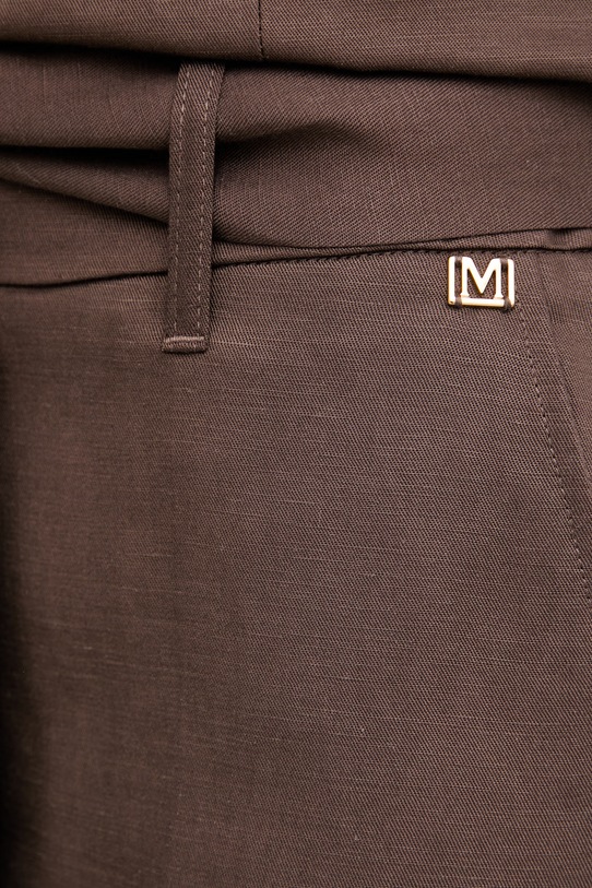 Marciano by Guess σορτς κομψά γυναικεία με πρόσμιξη λινού JANE καφέ G6GD21.W2367