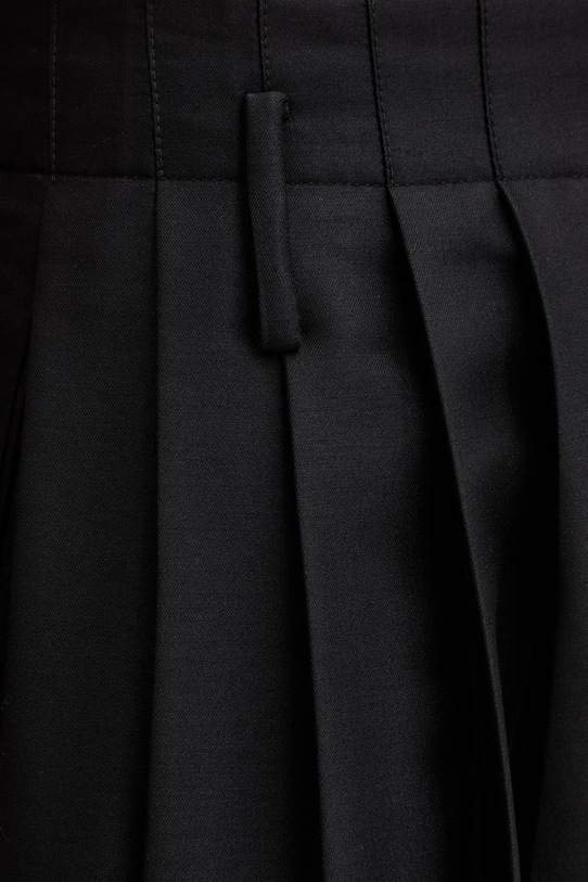 Kenzo szorty eleganckie damskie wełniane czarny FG52PA1209FA