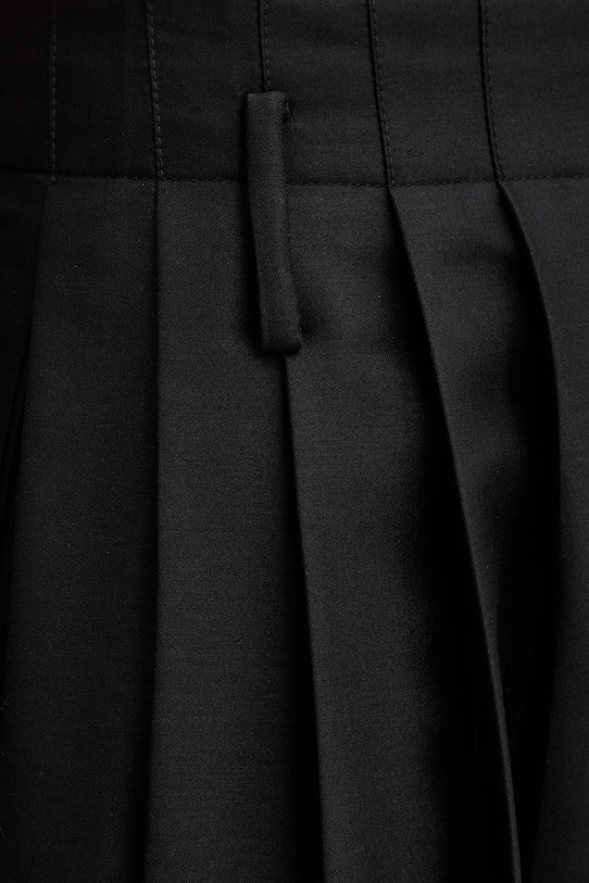 Kenzo szorty eleganckie damskie wełniane czarny FG52PA1209FA