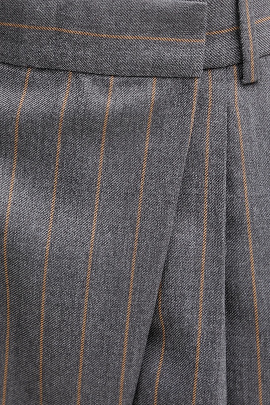 GANNI szorty z domieszką wełny A1110013 szary A1110013