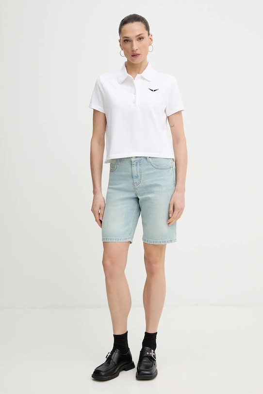 ZADIG&VOLTAIRE szorty jeansowe WWBS01161 niebieski SS26