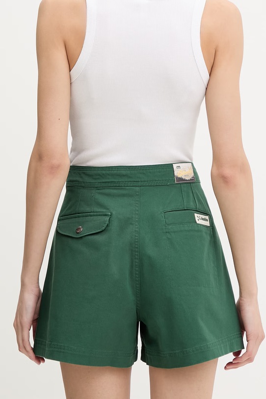 Ρούχα Columbia σορτς Γυναικεία από βαμβάκι με ελαστάν Acker Rock 2157091 πράσινο