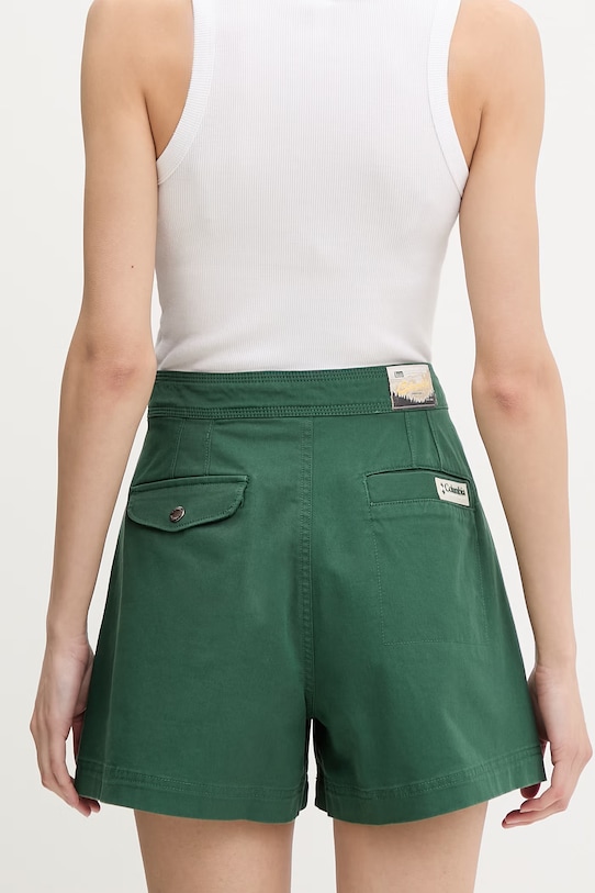 Ρούχα Columbia σορτς Γυναικεία από βαμβάκι με ελαστάν Acker Rock 2157091 πράσινο