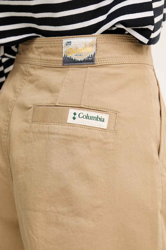 Columbia σορτς γυναικεία βαμβάκι με ελαστάν Acker Rock μπεζ 2157091
