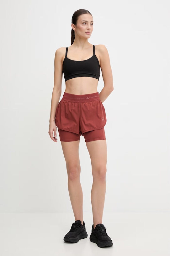 adidas by Stella McCartney szorty treningowe JY8147 pomarańczowy SS26