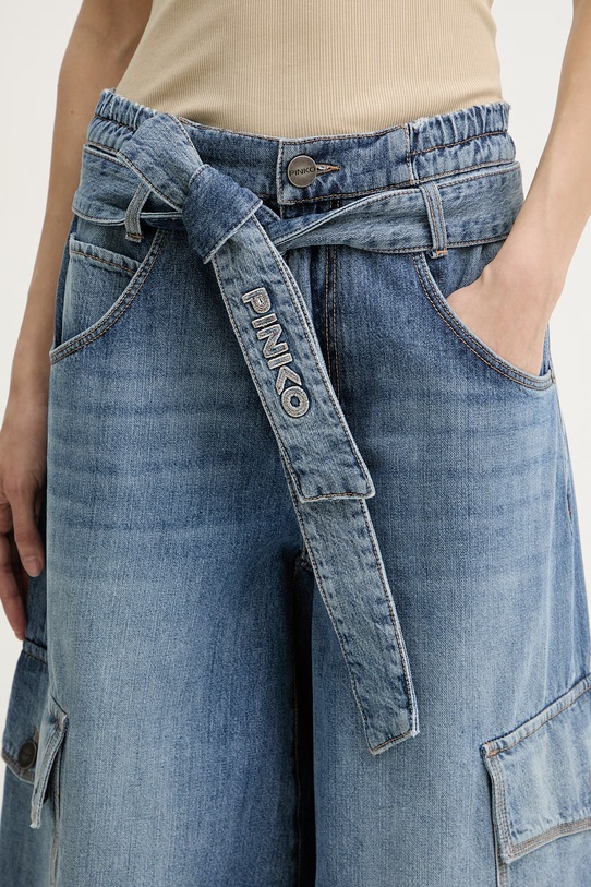 Pinko šortky cargo dámske rifľové modrá 106269.A323