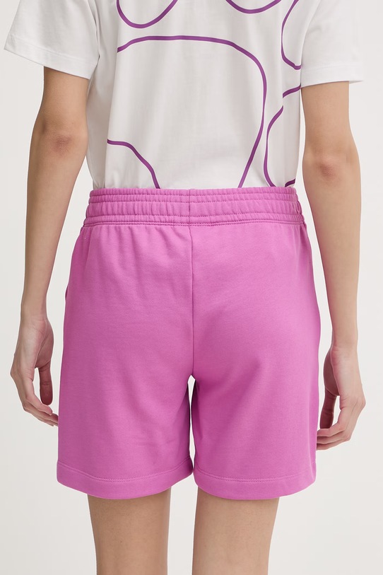 Odzież Jack Wolfskin szorty dresowe damskie bawełniane Celebrate The Paw A65909 różowy
