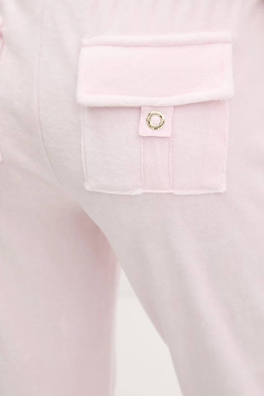 Juicy Couture szorty welurowe Angel różowy JCNBJ126456