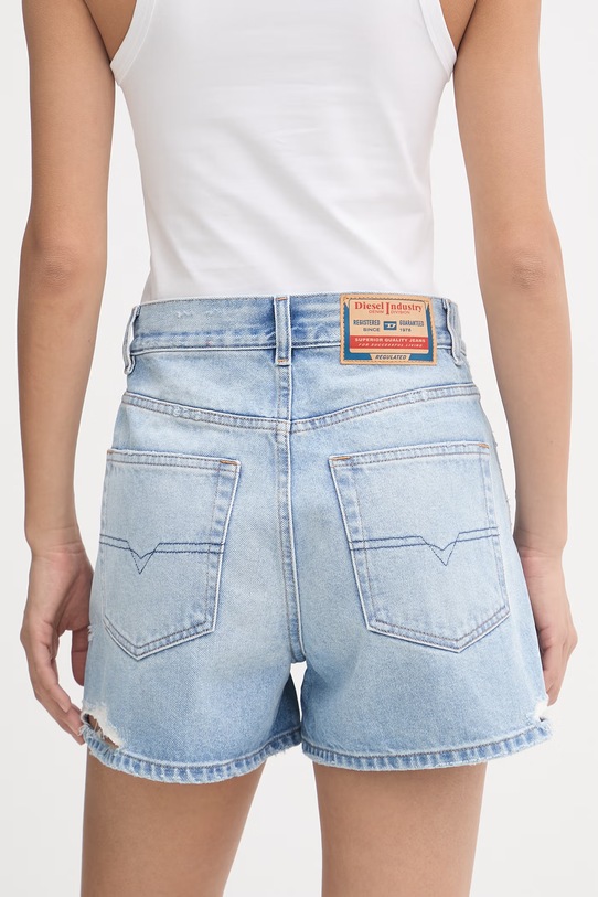 Odzież Diesel szorty damskie bawełniane DE-HELIOS A22266.007DM niebieski