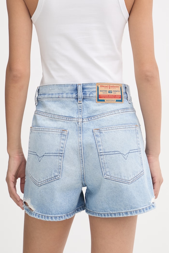 Odzież Diesel szorty damskie bawełniane DE-HELIOS A22266.007DM niebieski
