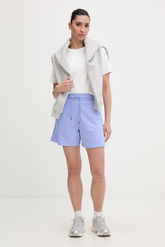 Puma σορτς επίσημα Γυναικεία με βαμβάκι Class 691874 μπλε SS26