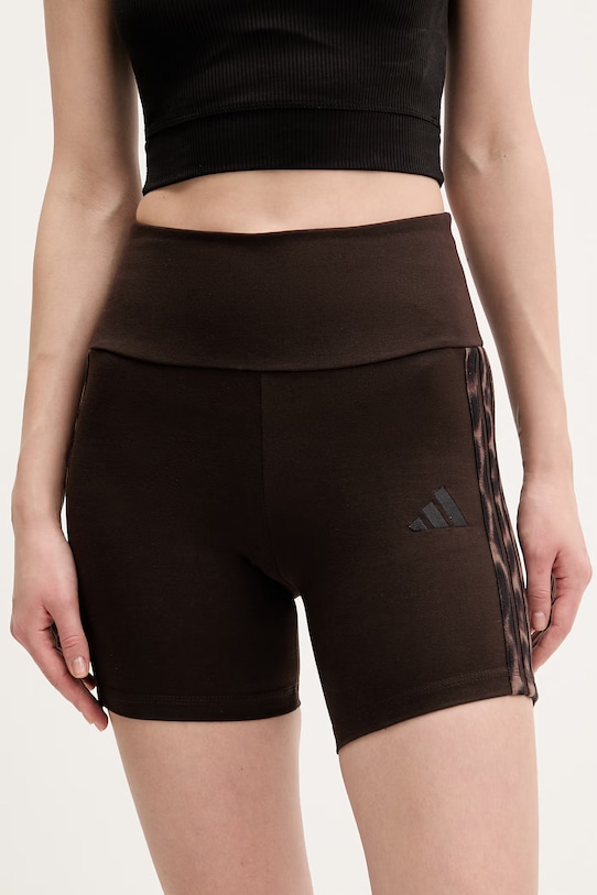 Σορτς adidas με ελαστάν καφέ KA4759