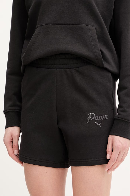 Σορτς Puma Essential Script ψηλή μαύρο 691762