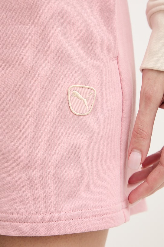 Puma pantaloncini in cotone Essential elevated rosa 691859