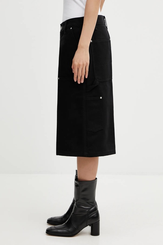 Carhartt WIP szorty bawełniane W Nixon Double Knee Short I036431.8901 czarny SS26