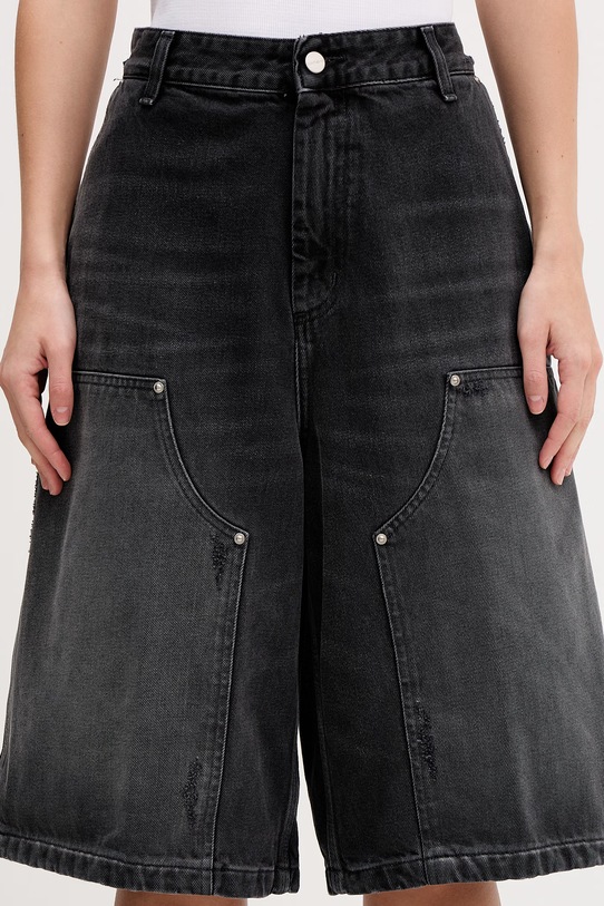 Carhartt WIP szorty jeansowe W Nixon Double Knee Short czarny I036324.89B7